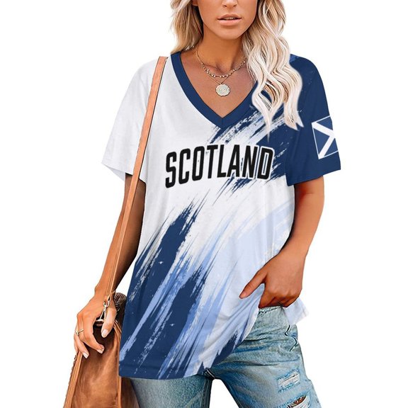 Chandail de Soccer Écossais Personnalisé pour Femmes Style Décontracté Chandail avec Votre Nom Numéro