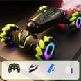 thumbnail image 4 of SIYTUAU Green 2 4G Rc Stunt Car With Light Spray Transforming Vehicle Plastic Rechargeable Remote Control Off Road Car For Boys Kids Gift Green Green, 4 of 9