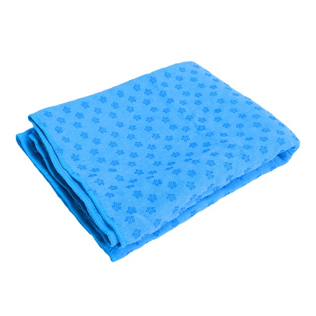 Yoga Mat Towel, Portable Gym Mat Towel Soft Microfiber Sweat Absorbent For Camping For Pilates Blue