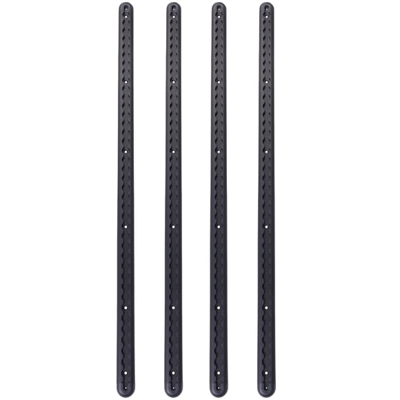 Système d'Arrimage de Rail en L, Raccords à Anneau en O à Clou Simple en Aluminium L Noir de 3,2 Pi, Système d'Arrimage de Remorque pour Motos, VTT, Motos hors Route, Tracteurs Utilitaires