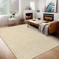 thumbnail image 4 of Garvee 8'x10' Modern Plaid Area Rug Abstract Rugs for Living Room, Washable Rug Non-Slip Low Pile Accent Carpet for Bedroom Home Office, Yellow, 4 of 8
