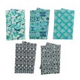 thumbnail image 1 of Quilting Fabric, 5pcs Cotton Craft Fabric Bundle Patchwork Pre-Cut Quilt Squares Blue Green, 1 of 9