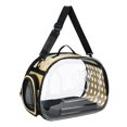 thumbnail image 3 of Esquirla Collapsible Soft Sided Pet Carriers Clear for Puppy Small Medium Dogs Hiking Gold L, 3 of 8