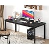 71.7 Inch Industrial Dining Table for 6-8 People, Rectangular Kitchen Table with Thick Engineered Wood Top, Metal Legs, Farmhouse Dining Table for Dining Room, Home Office，Black