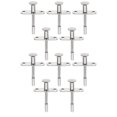 thumbnail image 1 of 10 Pcs Loquets à Poussoir en Acier Inoxydable pour Rangement de Porte, Tige de Levage Réglable, Loquet, 1 of 9