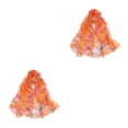 thumbnail image 1 of kurtrusly Soft And Comfortable Silk Scarf For Women Stylish Floral Print Convenient And Practical Lightweight orange 2Set, 1 of 6