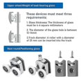 thumbnail image 5 of 8 Pcs Rouleaux de Porte de Douche de Rechange pour Portes en Verre Courbées, Roues de Porte Coulissante, 5 of 5