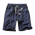 thumbnail image 1 of Birdeem Mens Shorts Mens Summer Leisure Sports Elastic Waist Solid Color Drawstring Pocket Shorts, 1 of 12