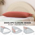 thumbnail image 2 of PiccoCasa 2 Pcs Body Pillowcases Microfiber Envelope Long Pillowcover, Queen Orange, 2 of 8