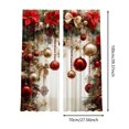 thumbnail image 2 of TIELUTT Holiday Printed Curtains 2 Piece of 2D Flat Printed Red Printed Curtains with Snowflake and Curtains Neutral Suction Curtains Out Light from Windows Decorative Shower Curtains 63 in Curtains, 2 of 6