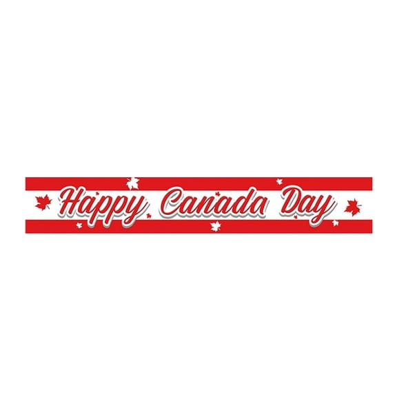 Joyeuse Fête du Canada Décorations Bannière 50 * 300cm Grande Décorations Extérieures Intérieures Bannière Feuille d'Érable Rouge Photographie Célébrer le 1er Juillet Fête du Canada Décorations Drapeau Bannière Drapeaux Loup en Papier pour l'Extérieur