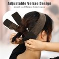 thumbnail image 3 of Unique Bargains 2pcs Fastener Band, Velvet for Securing Wigs,Adjustable, No Slip, Hold Hair Back Deep Coffee Color, 3 of 7