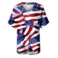 thumbnail image 5 of T-shirts d'Été Grande Taille pour Femmes à Manches Courtes, T-Shirts à Col Rond Imprimés pour Femmes, T-Shirt Blouse à Manches Courtes, Hauts Amples, T-Shirt à Col en V pour Femmes en Liquidation, 5 of 5