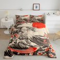 thumbnail image 1 of Erosebridal Cartoon Goldfish Bedding King Comforter Set, Tokyo Style Down Comforter, Sea Waves Decor, Reversible 3 Pieces, 1 of 8