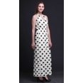 thumbnail image 2 of Bimba Geometric Ladies Crew Neck Waist String Print Maxi Dress with Side Slits Summer Wear-X-Large, 2 of 6