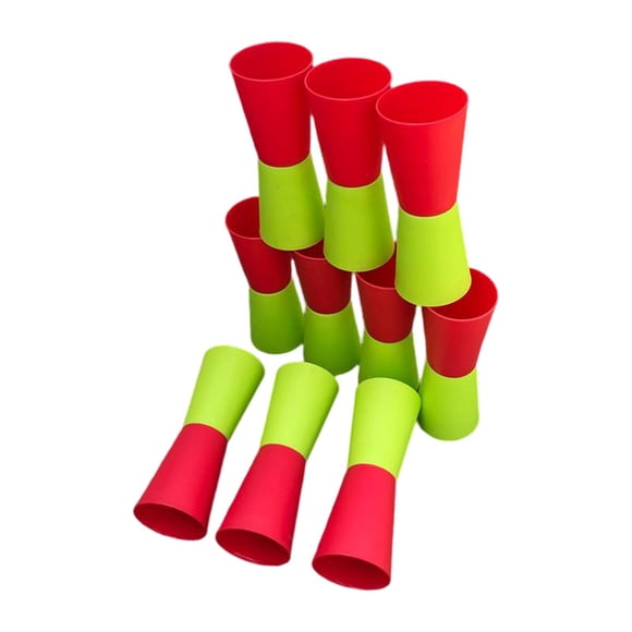 10x Gobelets à Rabat Vitesse Agilité Entraînement Intégration Sensorielle Entraînement Équipement de Sport Rouge Vert