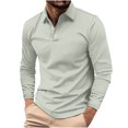 thumbnail image 1 of RXIRUCGD Chemise Décontractée pour Homme à Manches Longues avec Boutons, Poche et Col Rabattable, Gris, Taille : M, 1 of 5