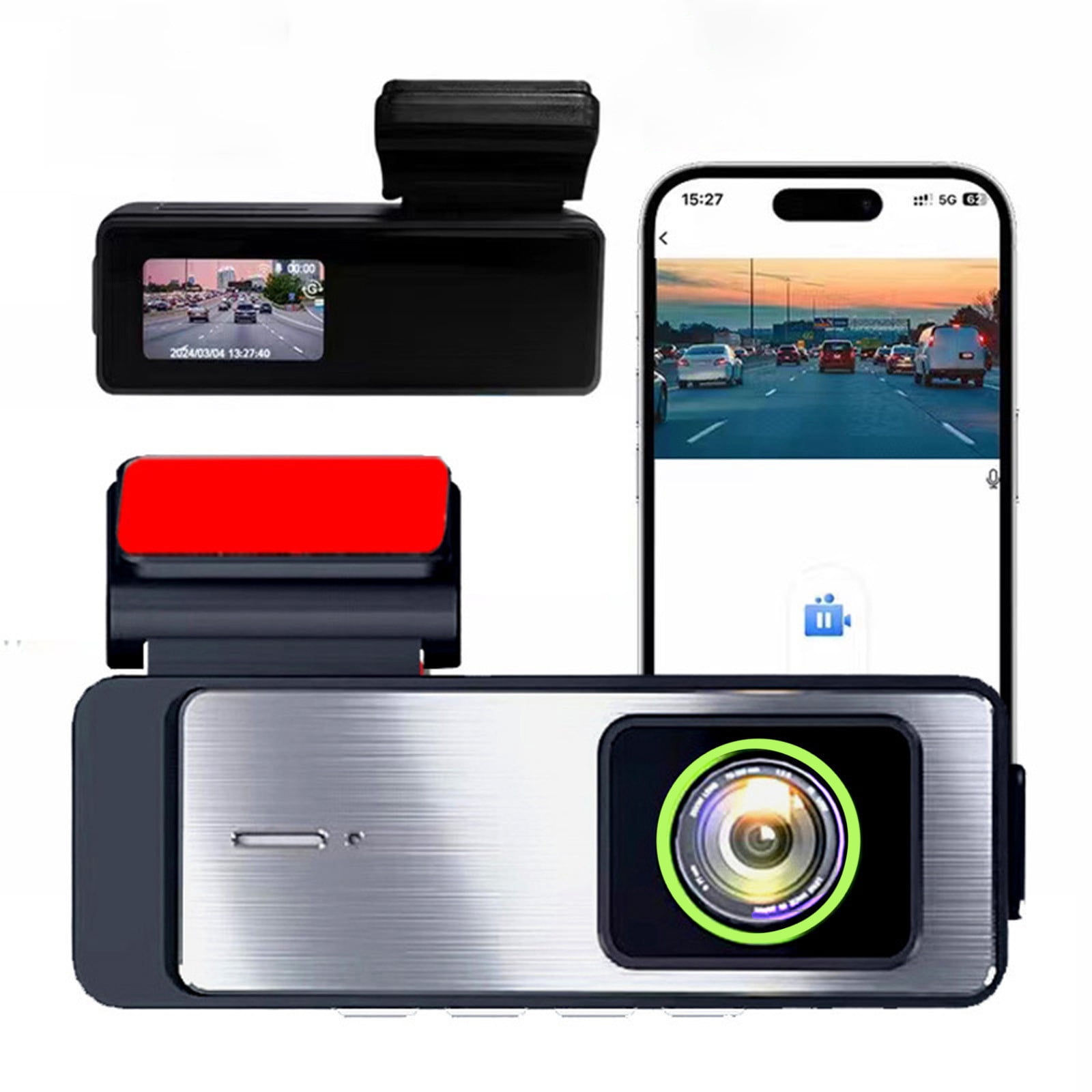 TopLLC Car Gadgets Gifts Sale Deals，Car Accessories Dash Cam Single Recording 1080P High-definition Screen Wifi Wireless Mobile App For Viewing Playback Records Car Camera Dash cam