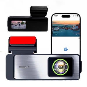 Dash Cam, 1080P Dash Cam Front avec IR vision nocturne, construction WiFi, Enregistrement de boucle, G-Sensor, 24 Heures d'enregistrement, support 32 GB Max