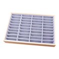 thumbnail image 1 of keepw Wood Velvet Jewelry Organizer Display Case Box Tray for Necklaces Frost Velvet 1Set, 1 of 6
