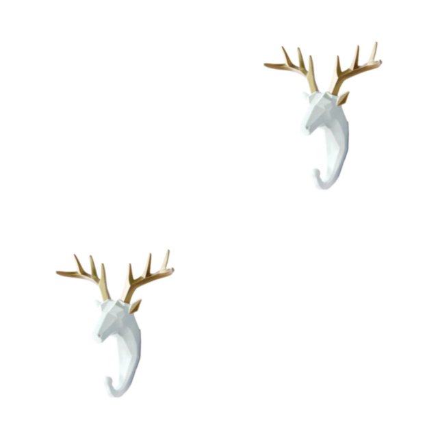 Wweixi Coat Hooks Easy To Install And Wide Application For Added In Daily Life White gold (deer) 2Set