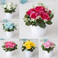 thumbnail image 2 of Trayknick Fake Flower Plant Simulated Dinning Table Decor Plastic Bedroom Imitation Potted Flower for Home, 2 of 13