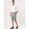 thumbnail image 4 of INSPIRE CHIC Short de Marche Chino à Rayures pour Homme, devant Plat, Taille Mi-Haute, 4 of 4