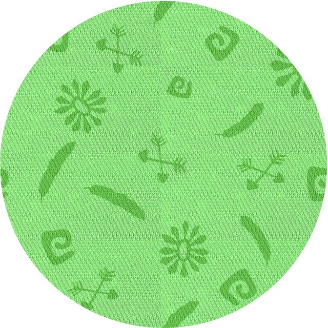Ahgly Company Machine Washable Indoor Square Transitional Emerald Green Area Rugs, 3' Square