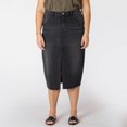 thumbnail image 1 of Devoted Women’s Plus size midi denim skirt, 1 of 5