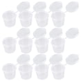thumbnail image 3 of 100 Pcs Gobelets Portion Jetables en Plastique Contenants de Portions Transparents avec Couvercles, 3 of 6