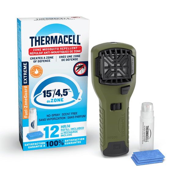 Thermacell Répulsif à moustiques alimenté par combustible Fuel‑ZoneGuard Extreme avec recharge de 12 heures