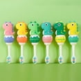 thumbnail image 4 of POINTERTECK 1-10Y Clean Toothbrush Cartoon Dinosaur Multiple Colour Deep Cleaning Food Grade Kids Toothbrush for Home, 4 of 10