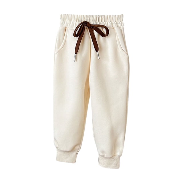 Yuyuzo Pantalon Bébé Élastique à Cordon Taille Haute Unisexe Enfants Bas Resserré avec Poches