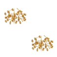 thumbnail image 1 of Langgg Earring Stud Base Handmade Popular Personality Ear Pins Setting Lady Daily Wear DIY Jewelry Making Tool Time Supplies Gold 4mm 2Set, 1 of 6