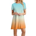 thumbnail image 2 of TJAZFJPA Robes pour Femmes Femmes Été Robes Décontractées Manches Courtes Robes d'Été Décontractées Robes T-Shirt Jupes de Plage Robes Mini Robes d'Hiver pour Femmes Robe à Nœud, 2 of 5