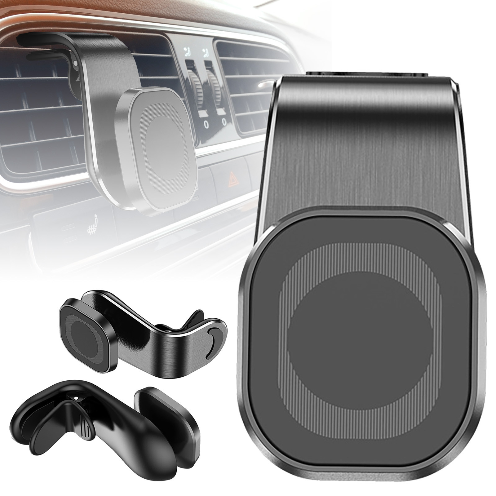 Riforla Car Phone Mount 7L Strong Vent Phone Holder for Car Universal Phone Mount for Smartphones Vehicle Telephone Bracket Black