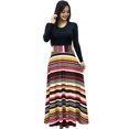 thumbnail image 1 of Tralilbee Robe Longue Imprimée pour Femme Pièce Florale Col Rond Banquet Mode Élégante Robe Moulante Moderne Aguichant Grande Taille, 1 of 3