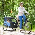 thumbnail image 2 of Aosom Remorque de Vélo 2 Places pour Enfants, Poussette pour Bébé avec Sac de Rangement, Bleu, 2 of 10
