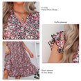 thumbnail image 1 of Robe Mini à Volants Imprimé Floral d'Été pour Femmes Manches Cloche Taille Élastique Décontractée Ligne A Robe de Plage, 1 of 6