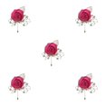 thumbnail image 1 of relayinert Broche Moderne Minimaliste Unique et à la Mode Pièce de Déclaration Épingles de Luxe pour Mariages Rose Rouge 5Set, 1 of 6