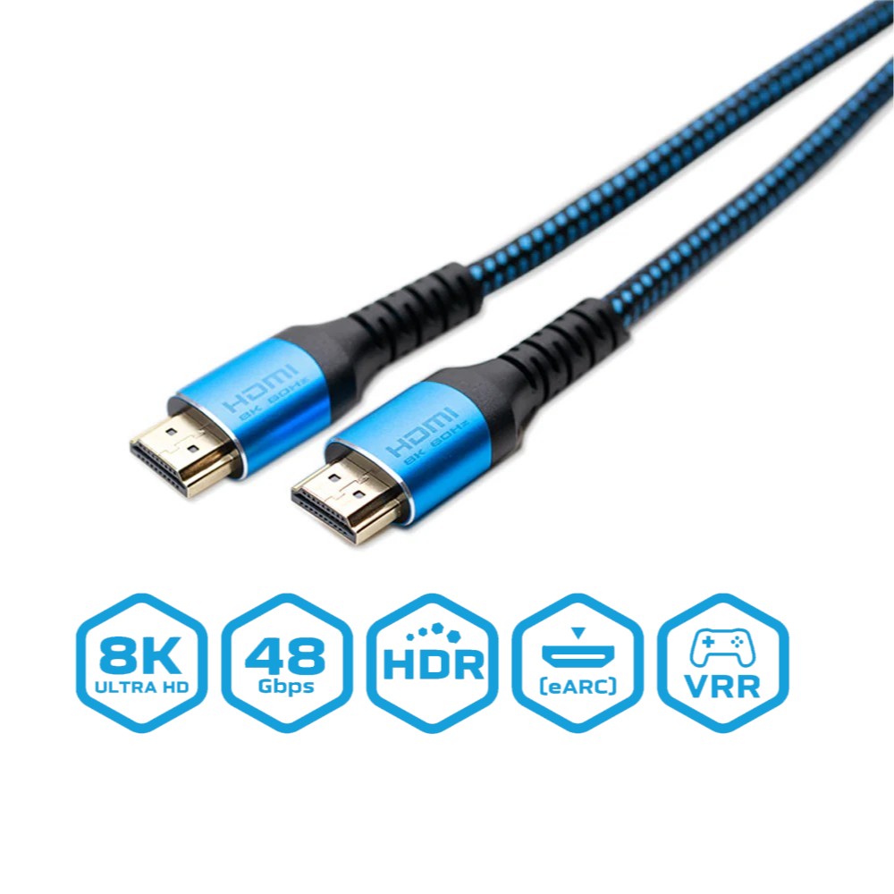 BlueDiamond câble PRO HDMI 8K Ultra HD - 48Gbps - HDR Dynamique - HDMI 2.1 - 8K@60Hz, 4K@120Hz - VRR Support, 6pi