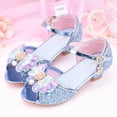 thumbnail image 2 of MIASHUI Chaussures de Fille Robe Chaussures de Princesse Mary Jane Talons Bas Paillettes Fête Mariage Chaussures, Bleu, 5-5,5 Ans, 2 of 3