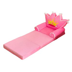 SNNROOPink Foldable Kids Sofa Backrest Armchair  2 in 1 Foldable Children Sofa Cute Cartoon Lazy Sofa Children‘s Sofa Bed for Bedroom Living Room