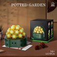 thumbnail image 4 of Potted Garden Orange Flowers Botanical Collection Set, 157 Pieces Modular Buildings, Decorative Home Office Creative Construction Toy Gifts for Adult Kid, 4 of 5