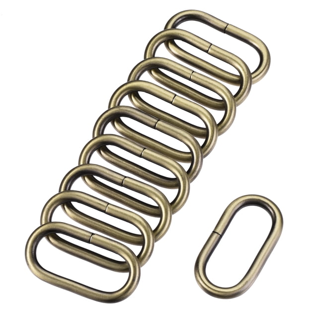 Unique Bargains Bronze Tone Oval Buckles Iron Electroplating (10 Pack)
