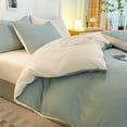thumbnail image 1 of 4 Piece Bedding Set | Duvet Cover, Fitted Sheet & Pillowcases | Reversible Design for Student Dorm, Guest Room & Home | Soft Washed Polyester Microfiber | Twin, Full & Queen Sizes, 1 of 6