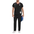 thumbnail image 1 of TIMIFIS Scrub for Men Set Medicals Uniform Scrub Top and Pants Solid Color Four Season Comfort Fits Scrub Set with Pockets - Spring/Summer, 1 of 7