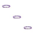 thumbnail image 1 of relayinert Bracelets Croix Perlés Unisexes Apparence Exquise pour Amateurs de Mode Perles de Pierre Assorties Bracelets Violets Résistants à l'Humidité 3Set, 1 of 6