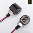 thumbnail image 3 of TSUNG Mini Clignotants de Moto LED Micro Clignotants pour Avant/arrière Universel Petit Indicateur pour Cafe Racer Bobber Cruiser Vélos de Rue (b-Noir), 3 of 8