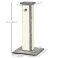 thumbnail image 3 of PawHut 32" Cat Scratching Post for Indoor Cats w/ Sisal Teasing Ball Grey, 3 of 9